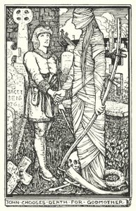 João escolhe a Morte para a Madrinha (litho) de Henry Justice Ford