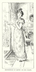 Mademoiselle de Laistre e a sua doninha (gravura) de Henry Justice Ford