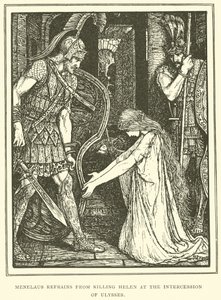 Menelau se abstém de matar Helen na intercessão de Ulisses de Henry Justice Ford