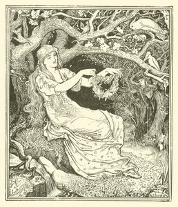 Príncipe Narciso e a Princesa Potentilla (gravura) de Henry Justice Ford