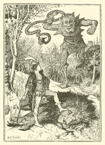 Príncipe Vivien e Princesa Plácida (gravura) de Henry Justice Ford