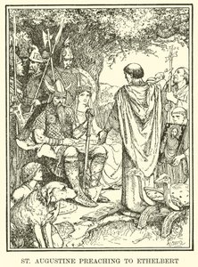 Santo Agostinho Pregando para Ethelbert de Henry Justice Ford