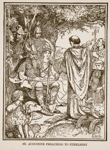 Pregação de Santo Agostinho a Ethelbert, ilustração de 