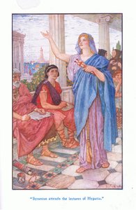 Synesius assiste às palestras de Hypatia, 1912 de Henry Justice Ford
