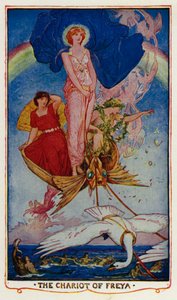A Carruagem de Freya (litografia a cores) de Henry Justice Ford
