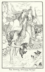 Os Dervixes afogando os Porcos (gravura) de Henry Justice Ford