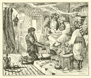A história do califa Stork (gravura) de Henry Justice Ford