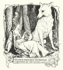 O Lobo Branco Pede à Princesa uma Pergunta na Madeira (gravura) de Henry Justice Ford