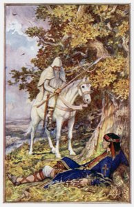 O homem no cavalo branco vem para curar St Cuthbert de Henry Justice Ford