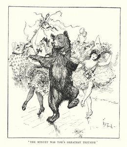 O minueto foi o maior triunfo de Tomás" (gravura) de Henry Justice Ford