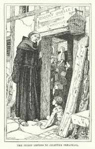 O padre ouve a pregação de Colette (litho) de Henry Justice Ford