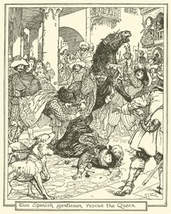 Dois cavalheiros espanhóis resgatam a rainha de Henry Justice Ford
