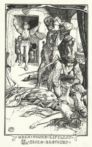 Udea encontrou o sem vida de seus sete irmãos (gravura) de Henry Justice Ford