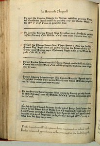 Inscrições da Capela dos Howards, Igreja Paroquial de Lambeth