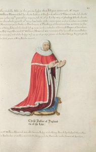 Sir William Howard (d.1308) (tinta e folha de ouro em pergaminho)