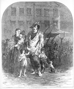 Refugiados do norte do Missouri, entrando em St. Louis, pub. c.1894