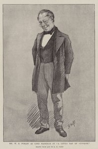 Sr W S Penley como Lord Markham em "A Little Ray of Sunshine" (litho)