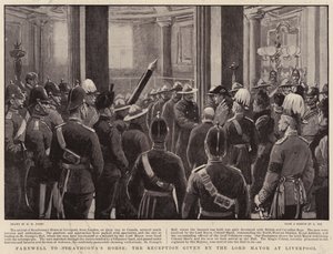 Adeus ao cavalo de Strathcona, a recepção dada pelo Lord Mayor em Liverpool de Henry Marriott Paget