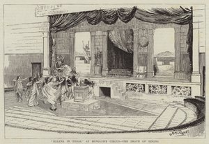 Helena em Troas, no circo de Hengler, a morte de Oenone de Henry Marriott Paget