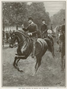 Passeio diário do rei George em Hyde Park de Henry Marriott Paget