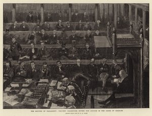A Reunião do Parlamento, Visconde Folkestone, movendo o endereço na Câmara dos Comuns