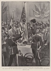 A recepção da honorável companhia de artilharia de Massachusetts em Londres
