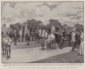 A visita a Windsor da antiga e honorável companhia de artilharia de Massachusetts