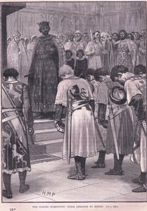 Os barões submetendo suas demandas a Henry AD 1258 de Henry Marriott Paget