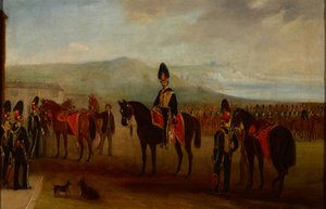 XV Hussardos do rei, redigidos em ordem de revisão, por volta de 1837