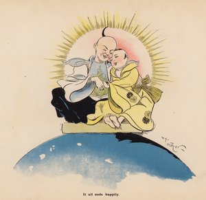 Ilustração para As Aventuras de uma Boneca Japonesa (litografia a cores)