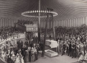 Cerimónia de lançamento da primeira pedra do Novo Royal Exchange de Albert, Prince Consort, City of London de Henry Melville