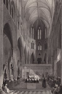 Consagração dos bispos coloniais na Abadia de Westminster, Londres (gravura)