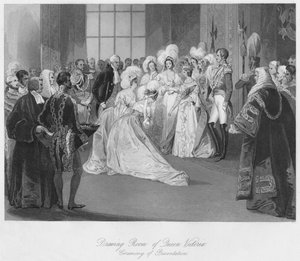 Sala de visitas da rainha Victoria. Cerimônia de Apresentação, c1841