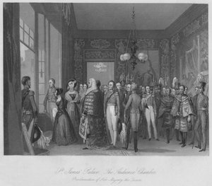 Palácio de São Tiago. A Câmara do Público, c1841