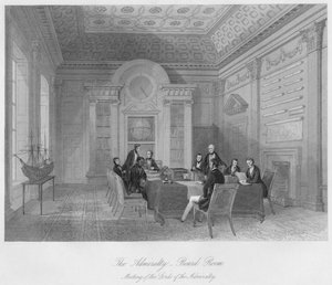 O Almirantado. - Sala de diretoria, c1841 de Henry Melville