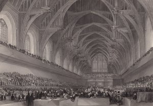 Julgamento de Warren Hastings, Governador-Geral de Bengala, em Westminster Hall, Londres
