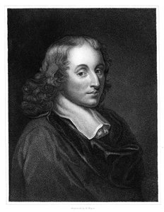 Blaise Pascal, filósofo francês do século XVII, matemático, físico e teólogo, c1830