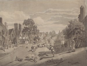 High Street em Bushey, Hertfordshire de Henry Monro