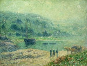 Uma enseada na Bretanha; Enseada em Bretanha, 1903 de Henry Moret