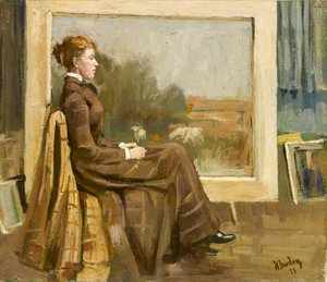 Retrato de uma senhora, sentada, é a futura esposa do artista, 1893