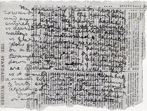 Fragmento do diário de Stanley, ilustração de "O mundo nas mãos", publicado em 1878 de Henry Morton Stanley