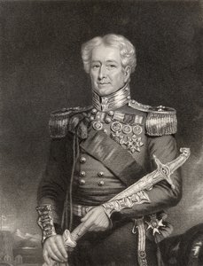 Sir Robert Henry Sale, gravado por F. Holl, da &39;National Portrait Gallery, volume III&39;, publicado em 1820 de Henry Moseley