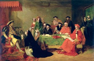 O julgamento da rainha Catarina de Aragão, 1848