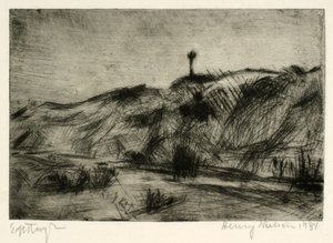 Paisagem de dunas com marca do mar de Henry Nielsen
