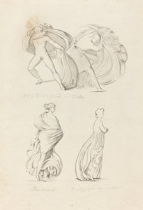 Cortinas, três figuras, uma bacante e duas da natureza de Henry Noel Humphreys after John Flaxman
