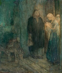 Partida para o Egito na Pousada. de Henry Ossawa Tanner
