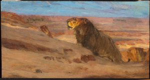 Leões no deserto de Henry Ossawa Tanner
