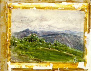 Paisagem de montanha, Highlands, Carolina do Norte de Henry Ossawa Tanner
