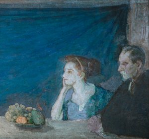 Retrato do Sr. e da Sra. Atherton Curtis com natureza morta de Henry Ossawa Tanner