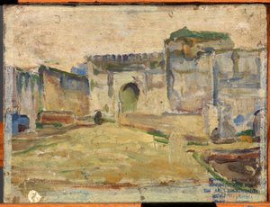 Cena de rua, Tânger (Arquitetura Crenelada) de Henry Ossawa Tanner